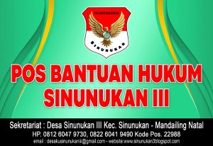 PEMBENTUKAN POS BAKUM SINUNUKAN III